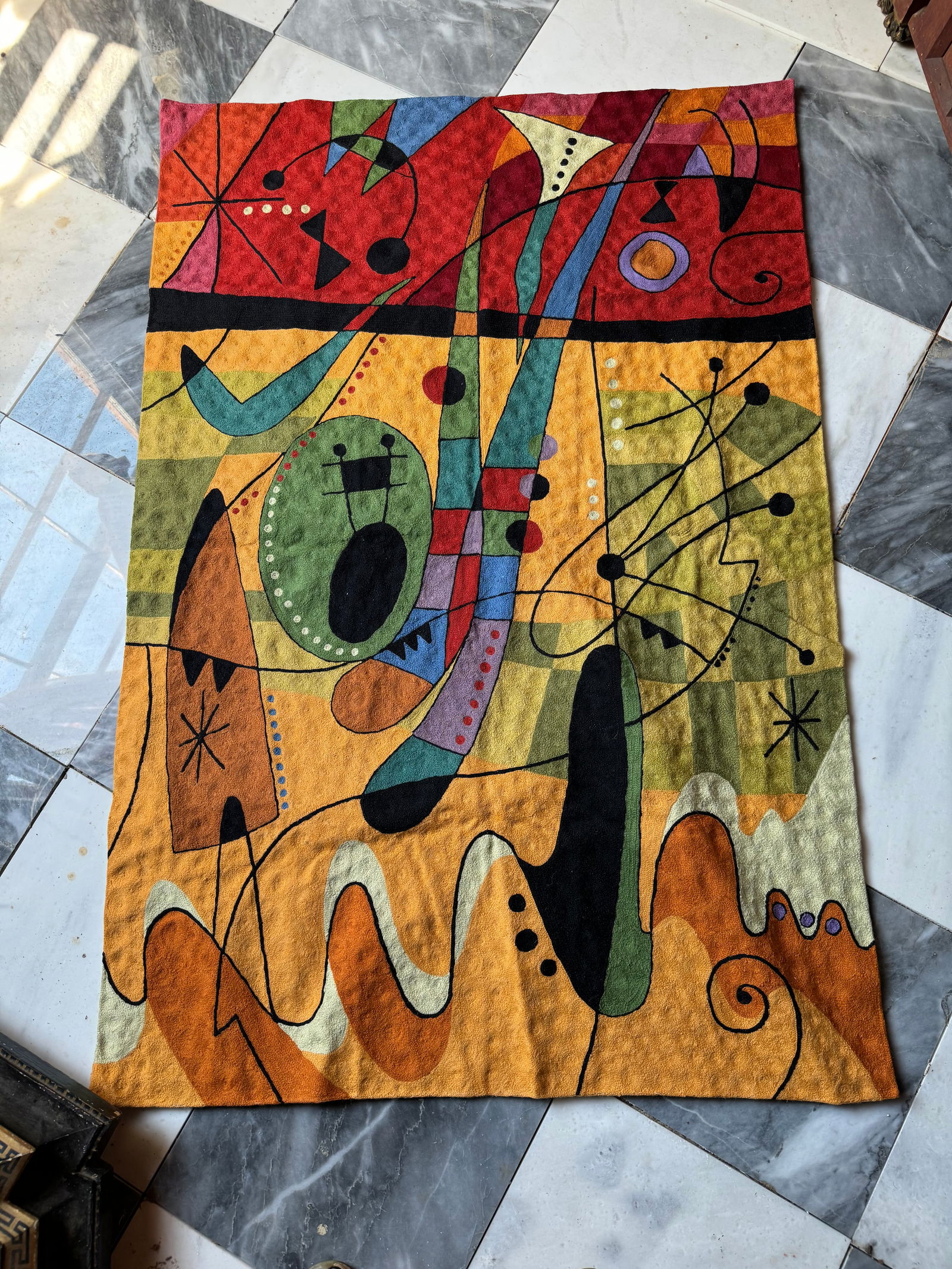 Amazing Mid century modern Joan Miro Tapestry (1 of 1)