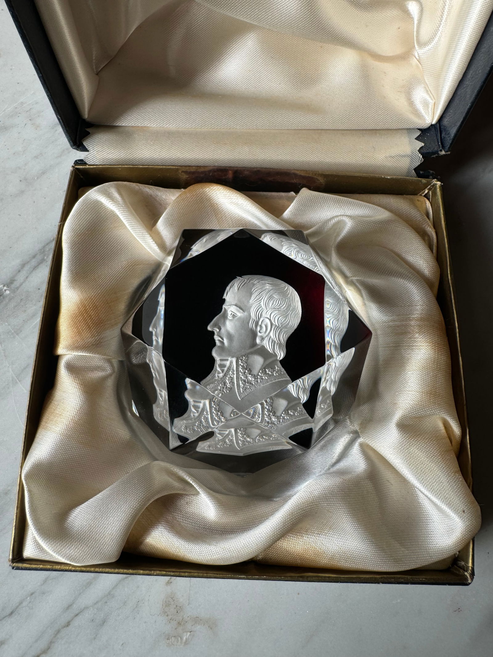 French Napoleon baccarat crystal paperweight (1 of 5)