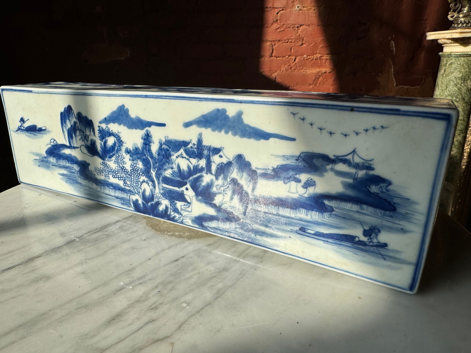 Antique Chinese porcelain Scroll weight? Qing dynasty (1 of 5)
