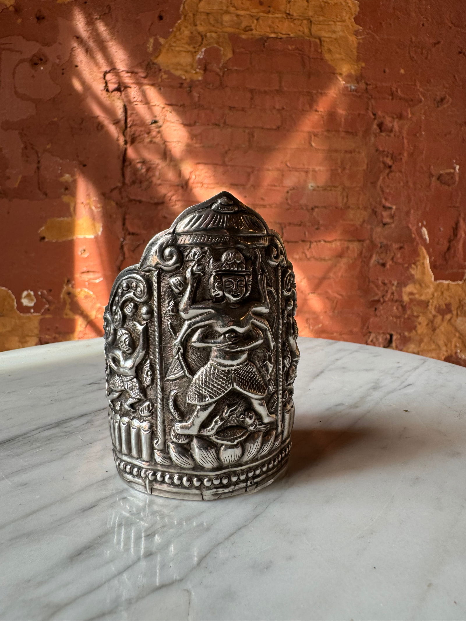 Fine Chinese Qing Dynasty Sino Tibetan silver cuff bracelet (1 of 4)