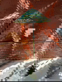 Beautiful Arts and Crafts period stained glass floor lamp Tiffany studios era First Image