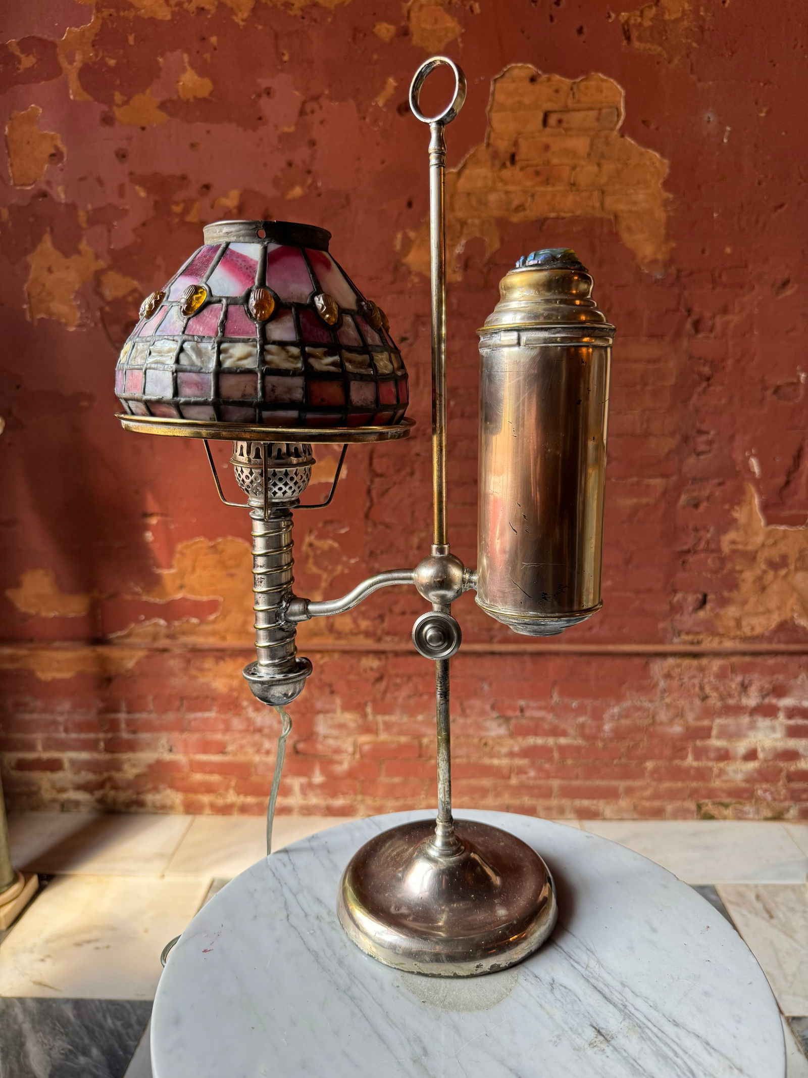 Beautiful Antique Manhattan bronze signed Tiffany Studios desk lamp (1 of 7)