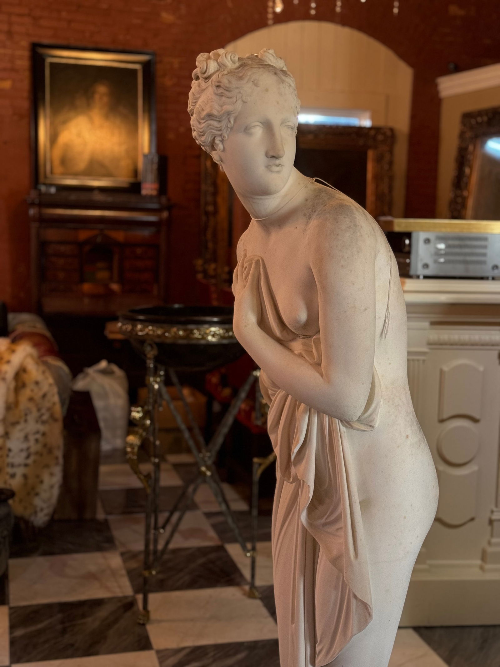 Exquisite early 19th century School of Antonio Canova carved Marble neoclassical figure (1 of 6)
