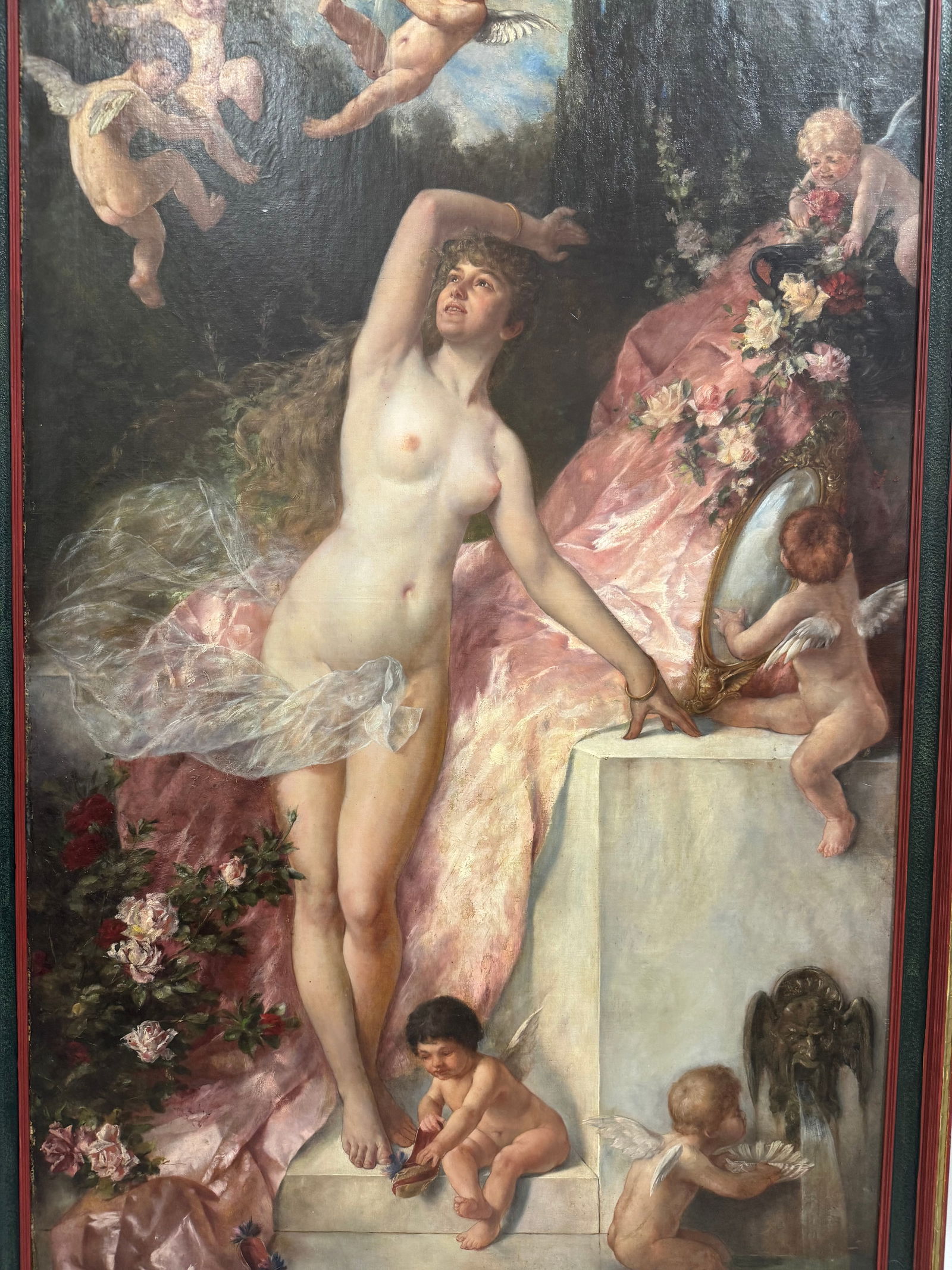 Monumental Antique French? Impressionist 19th century painting (1 of 7)