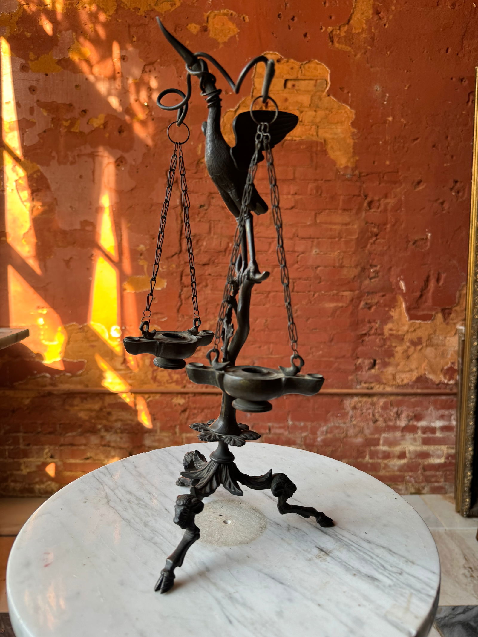 Roman Bronze oil lamp sculpture (1 of 4)