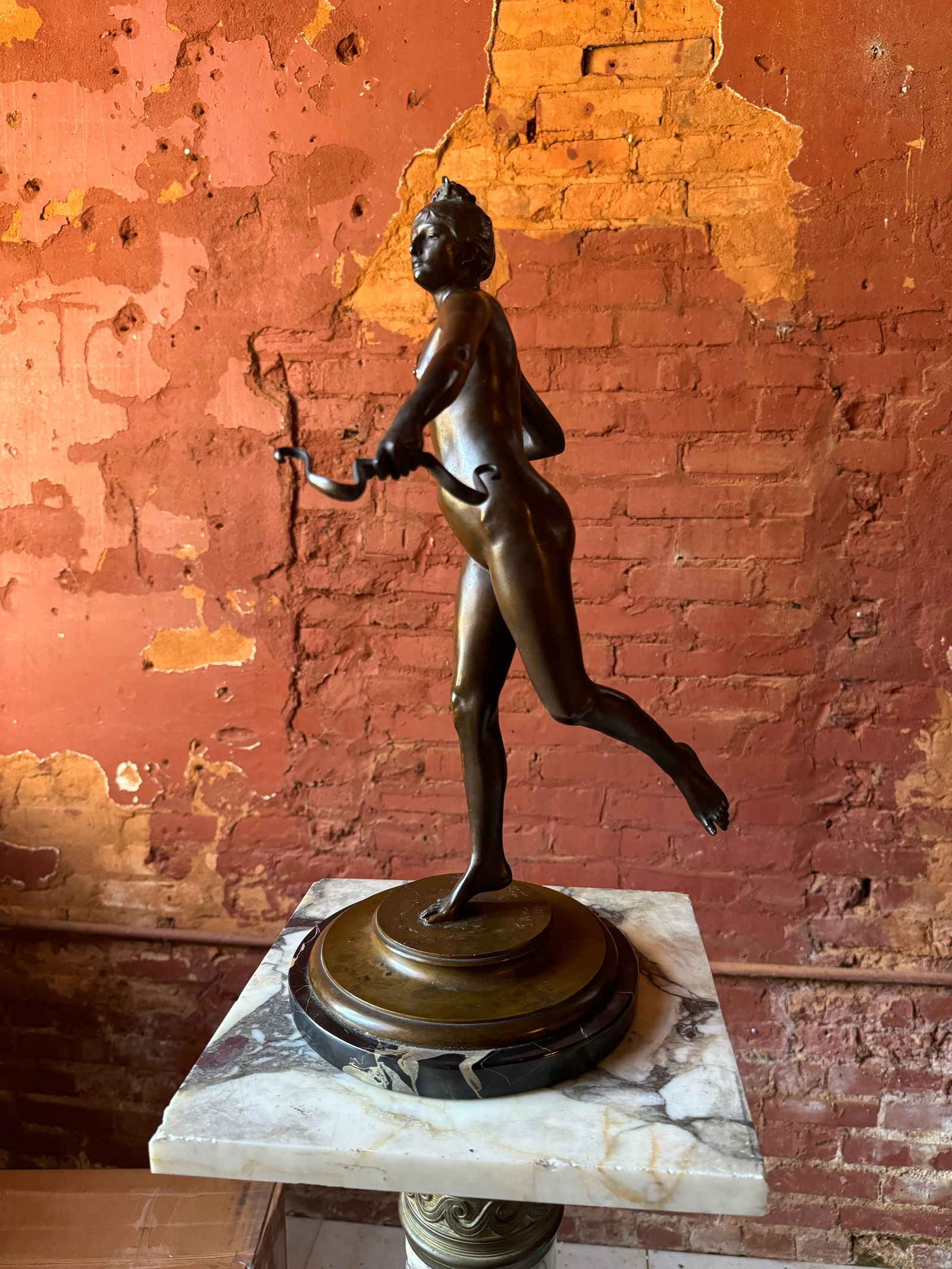 Fine Antique Frederic Mackmonnies bronze Diana the Huntress (1 of 7)