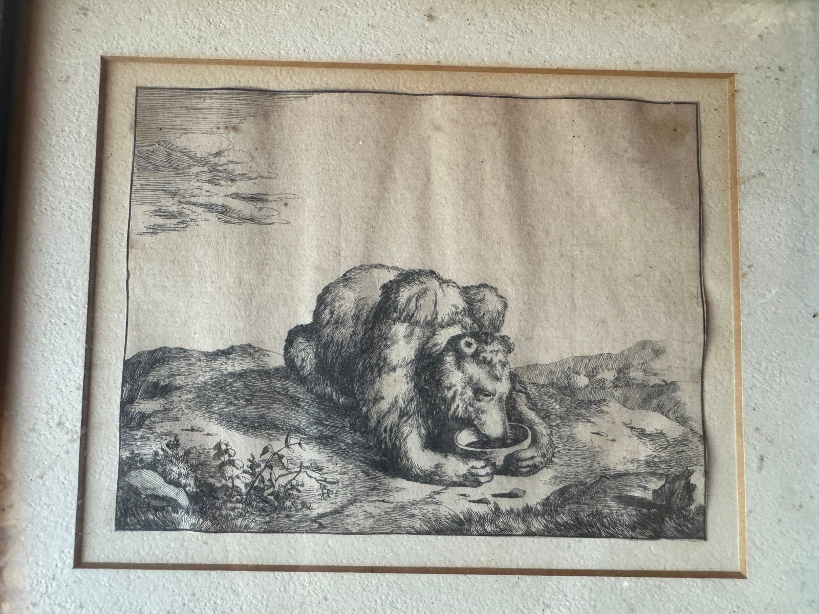 Early Dutch etching: Early Dutch? Etching. From an important New York estate.