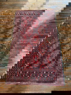 Antique Tribal Rug Kazak?: Fine antique Turkoman tribal rug.