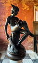 Extraordinary Neoclassical large male nude antique bronze of Mercury Pierre Marius Montagne