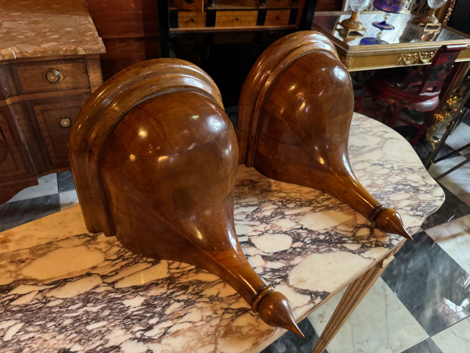 Pair of large Biedermeier sconces 19th century (1 of 6)