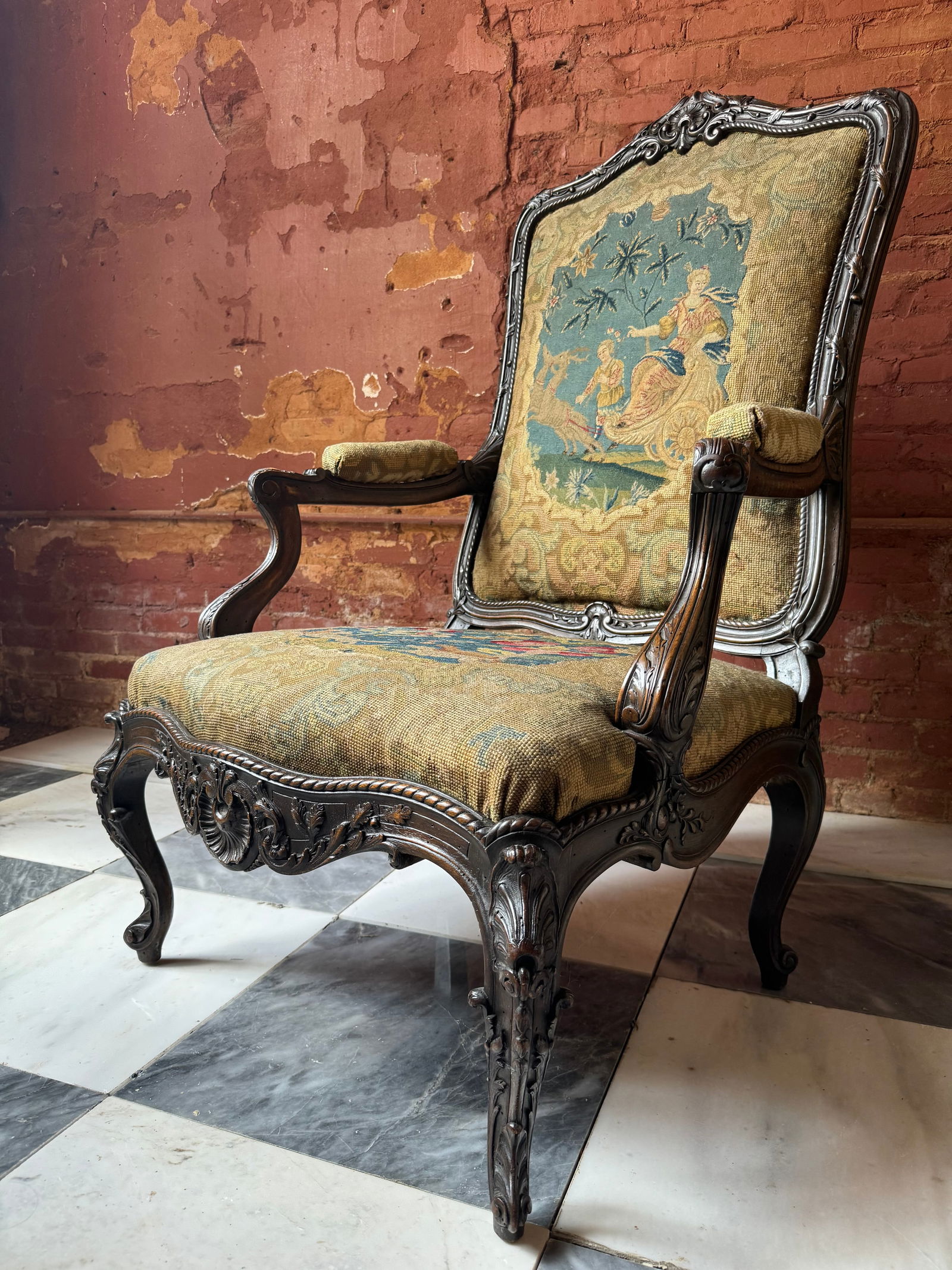 Fine English 18th century tapestry armchair (1 of 3)
