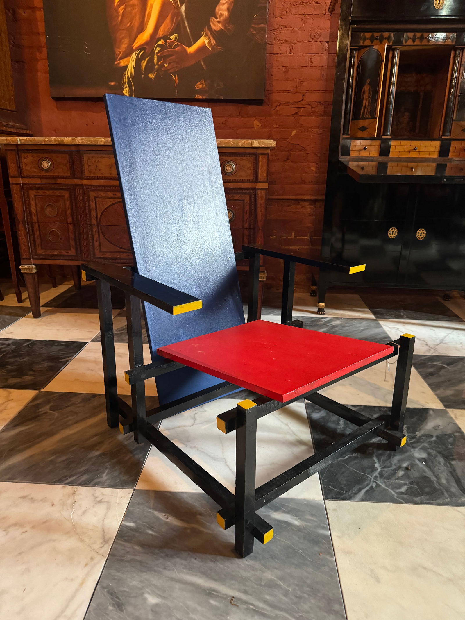 Mid Century Modern Gerrit Rietveld Red Blue Chair (1 of 2)