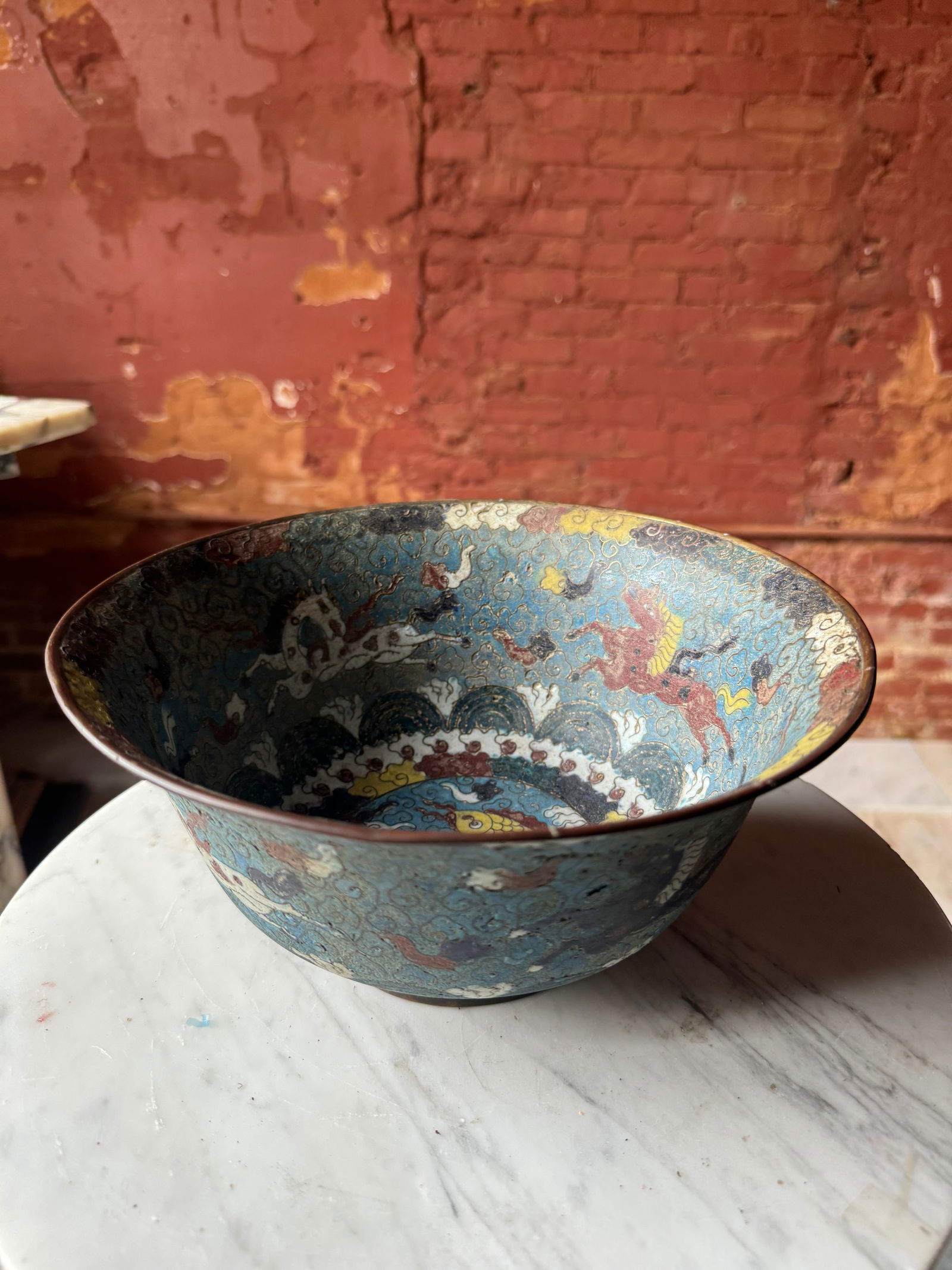 Rare Qing Dynasty cloisonné Basin (1 of 3)