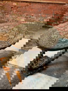 19th century Syrian Damascus table: Profusely in laid and absolutely fabulous, Damascus Syria table dating from the 19th centuryFeatured in the film production Jumanji