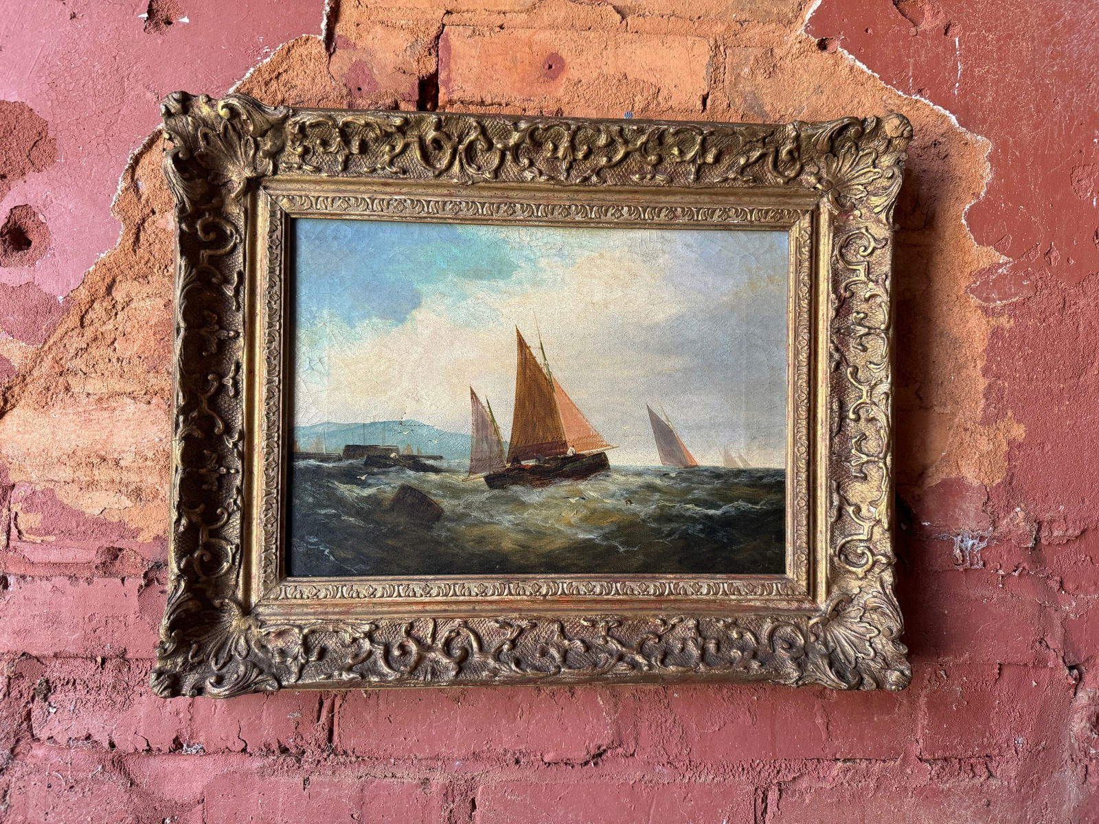 19th century Ship painting nautical: 19th century nautical ship painting. Possibly American.From a fine southern collection