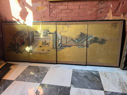 Qing dynasty screen: Fine Qing dynasty likely Chinese screen. From a prominent southern collection.