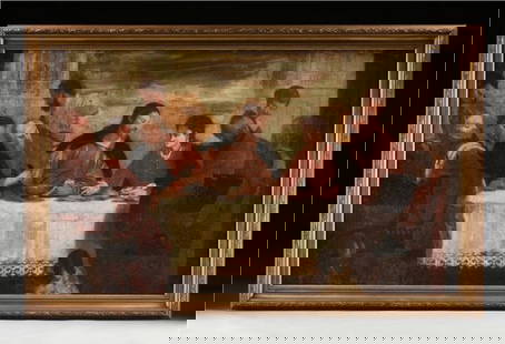 Monumental Old Master Painting 17th century Italian: Exceptional 17th century/18th century Italian old master painting. Monumental in scale.From a prominent estate 40" x 67" with Frame 48" x 74"