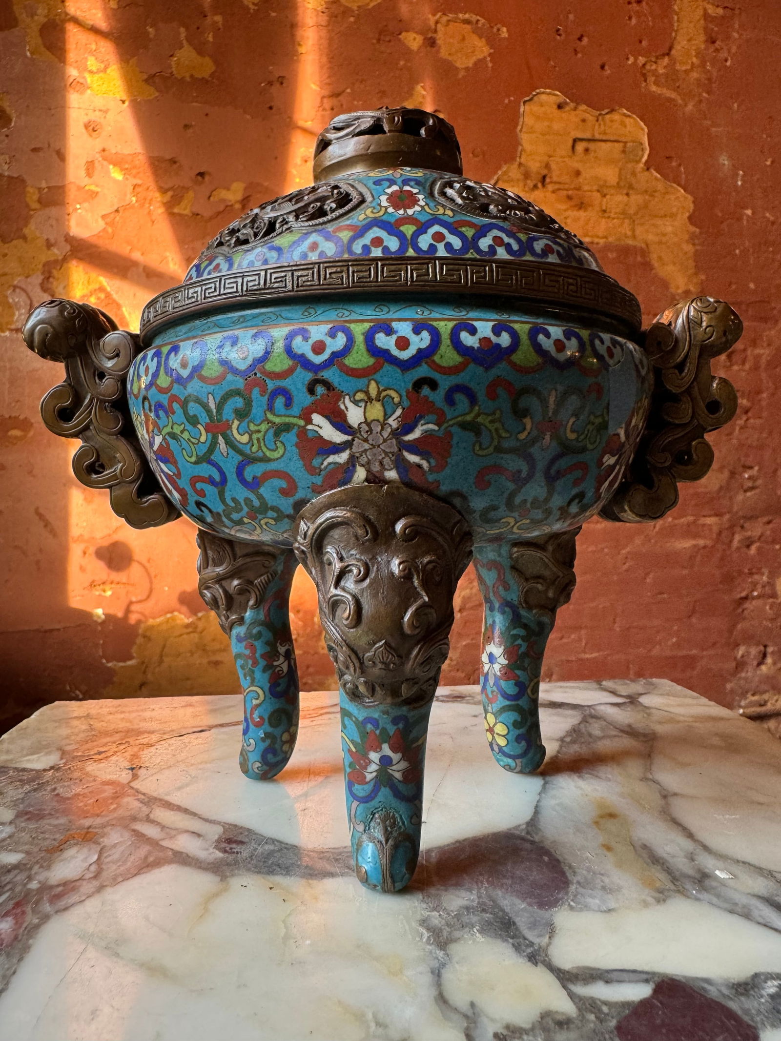 Rare Qianlong Dynasty Cloisonné Censor (1 of 3)