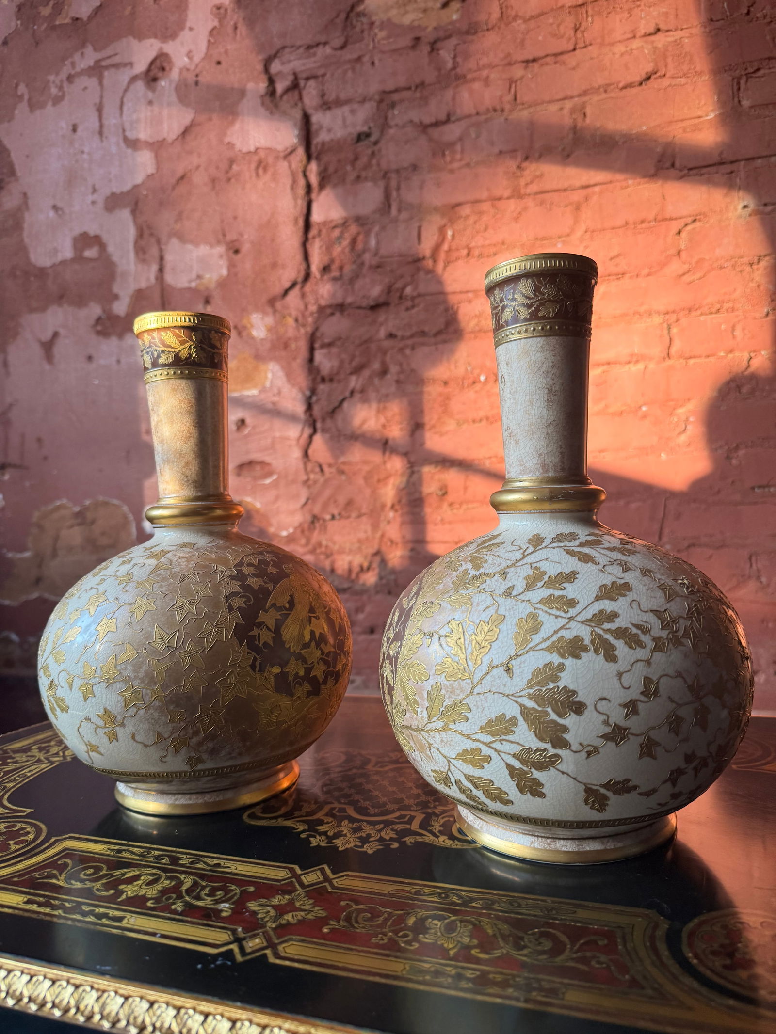 Aesthetic Movement Edward Lycett Vases by Faience Manufacturing Co (1 of 3)