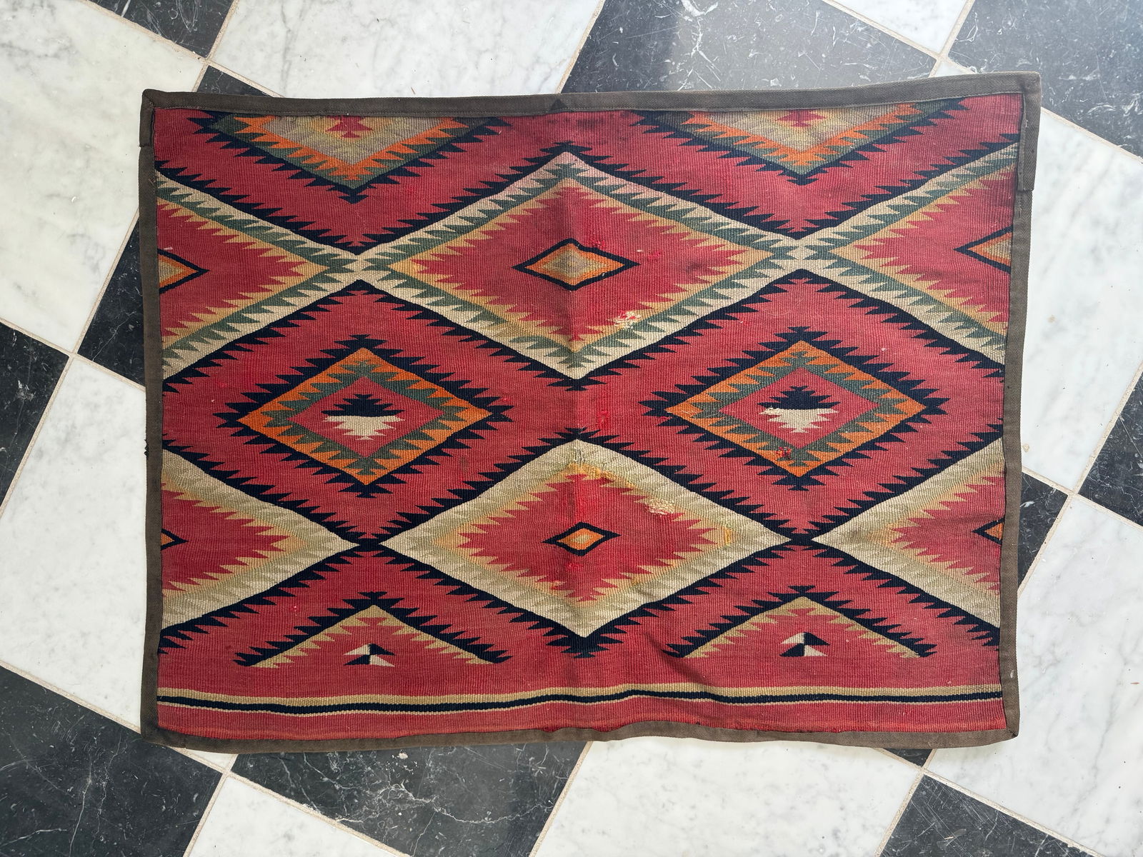 Fine Antique American Indian Navajo Child’s blanket germantown (1 of 2)