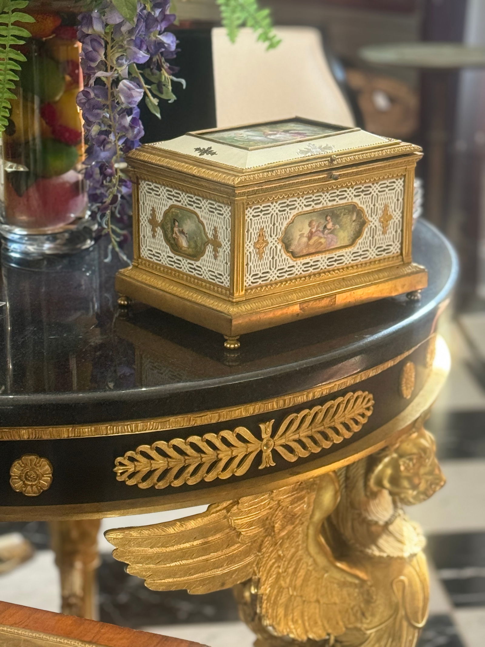 Fine Serves Porcelain Gilt Bronze Jewelry Box/ casket by Lucien-françois Penet (1 of 8)