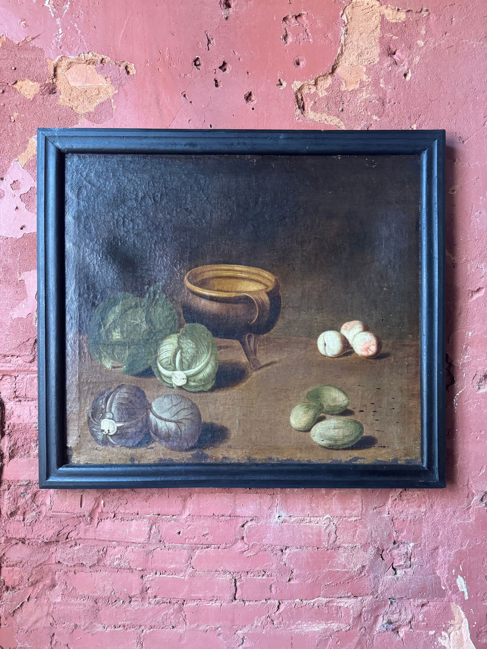 Early Spanish Old Master Painting: Early Spanish old master painting. Untouched condition. Likely 17th century. From a prominent New York Estate. with presumably the original frames they measure at 36 1/2 inches wide by 32 1/2 inches h