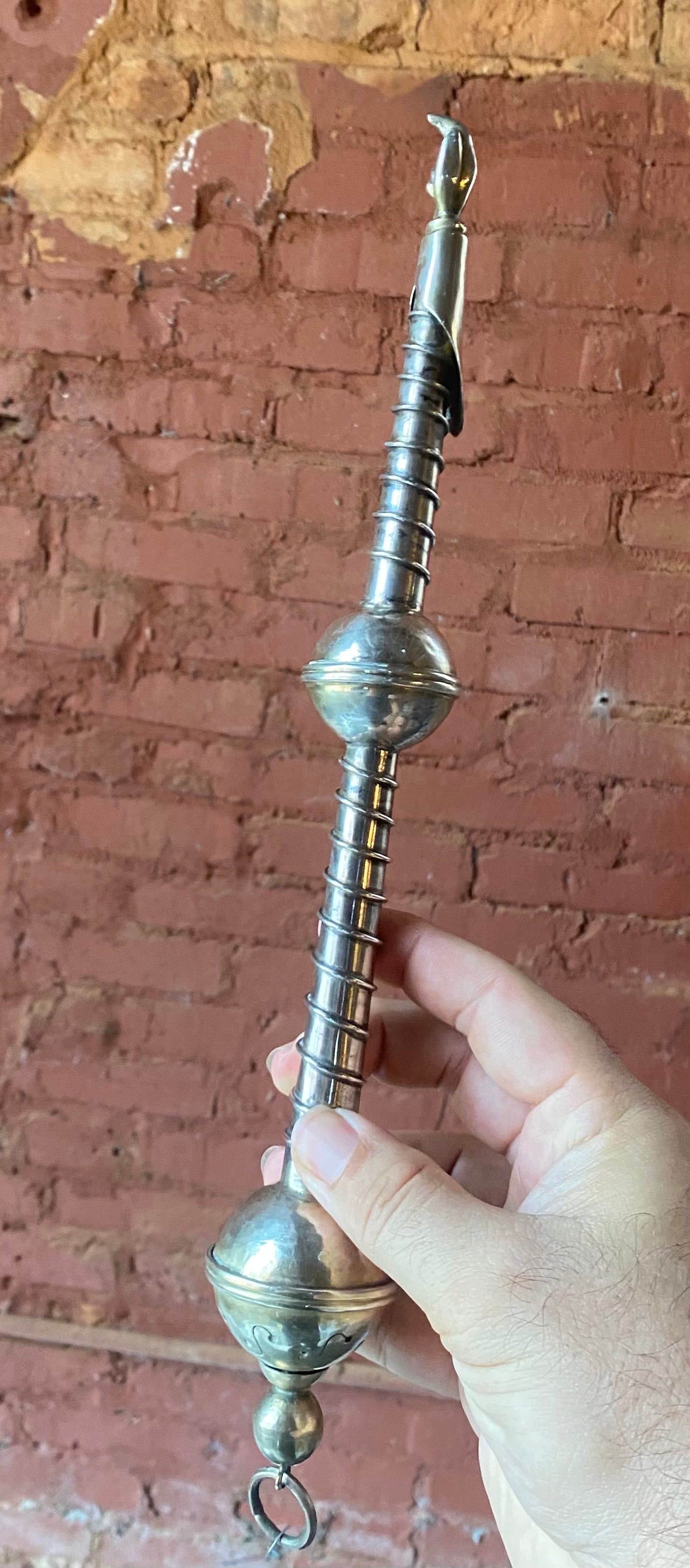Rare antique yemenite Torah pointer Sterling silver (1 of 2)