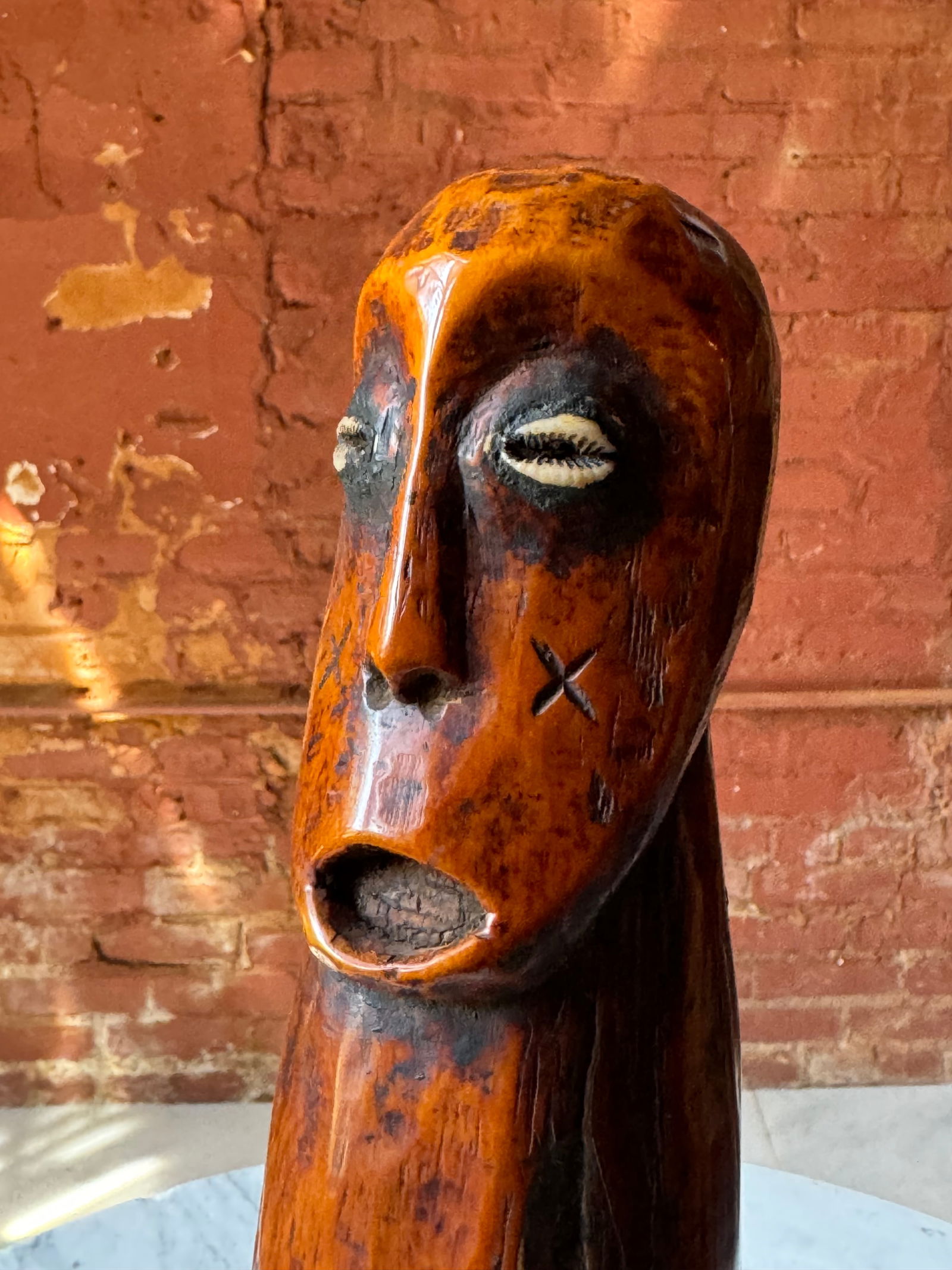 Rare democratic republic of Congo Lega Carved Figure: Rare DRC Lega people carved figure. From a prominent old estate. Acquired in the 1930s or 40s by repute.