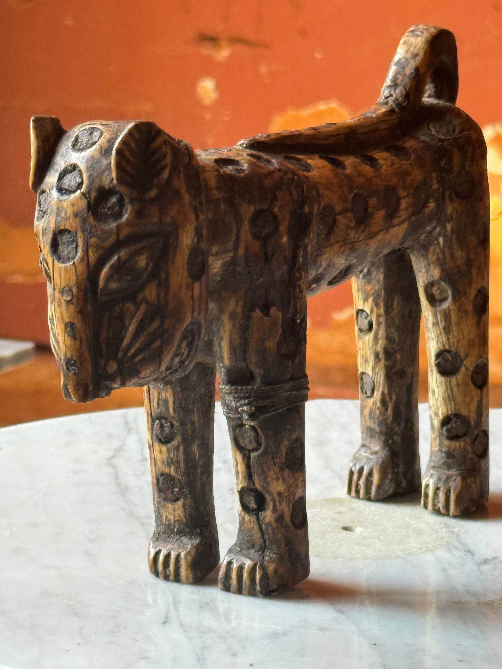 Highly important Benin 18th century or earlier Carved figure of a Jaguar (1 of 4)