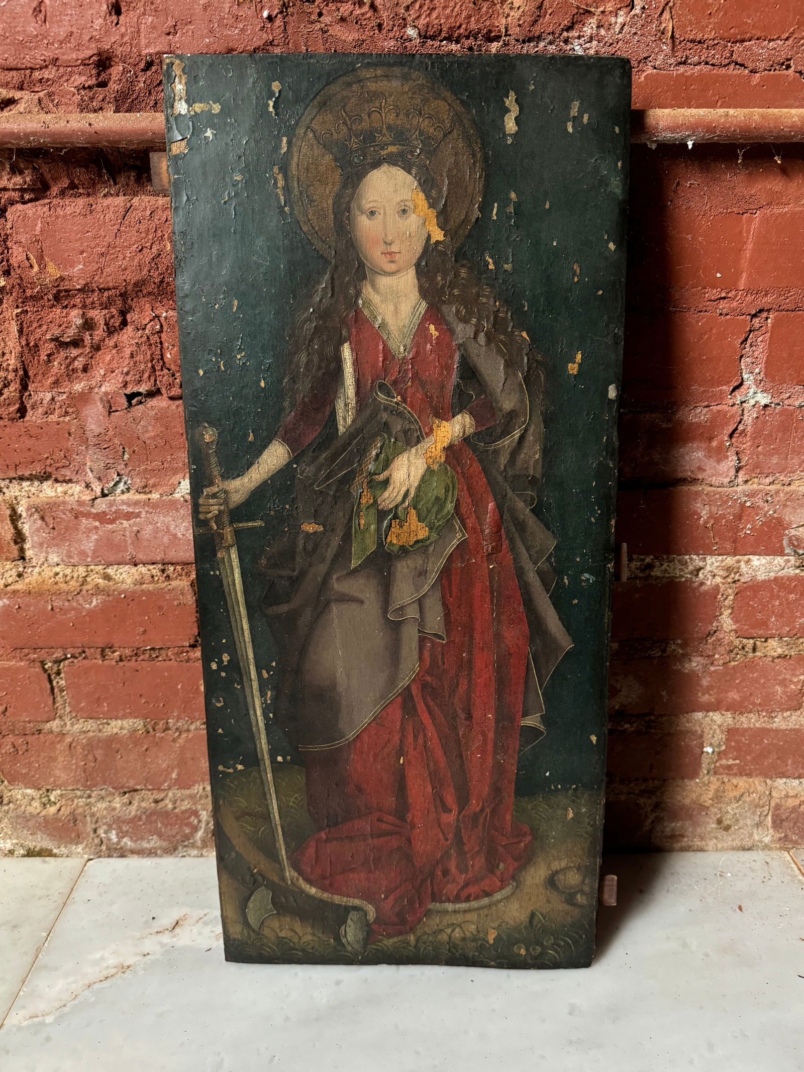 Early old master Painting on panel 15th century: Fine early old master painting on panel. 15th/16th century. As found condition. Property of a fine old NYC estate. Untouched surface