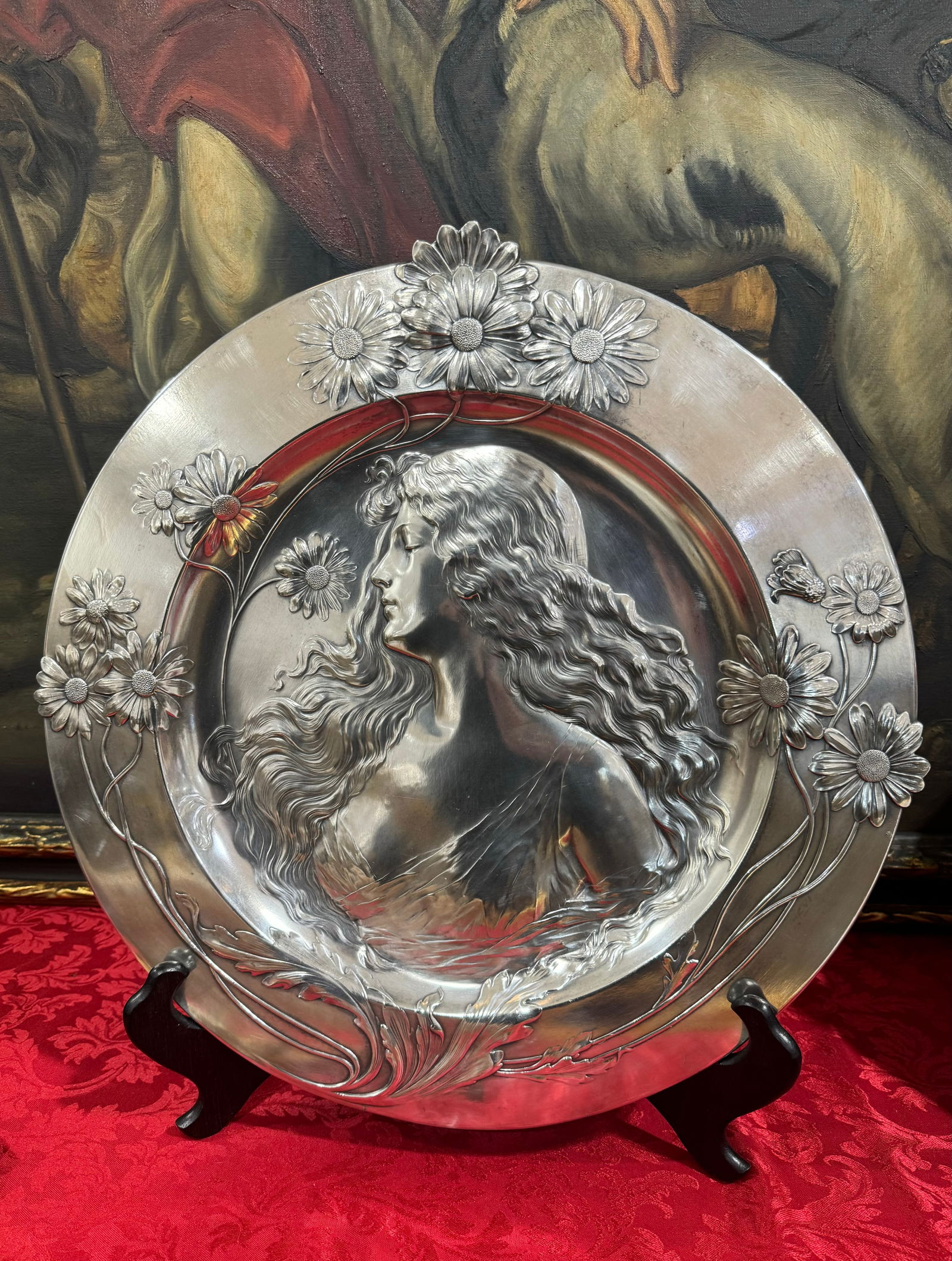 Fine Art Nouveau WMF Charger after Alphonse Mucha (1 of 1)