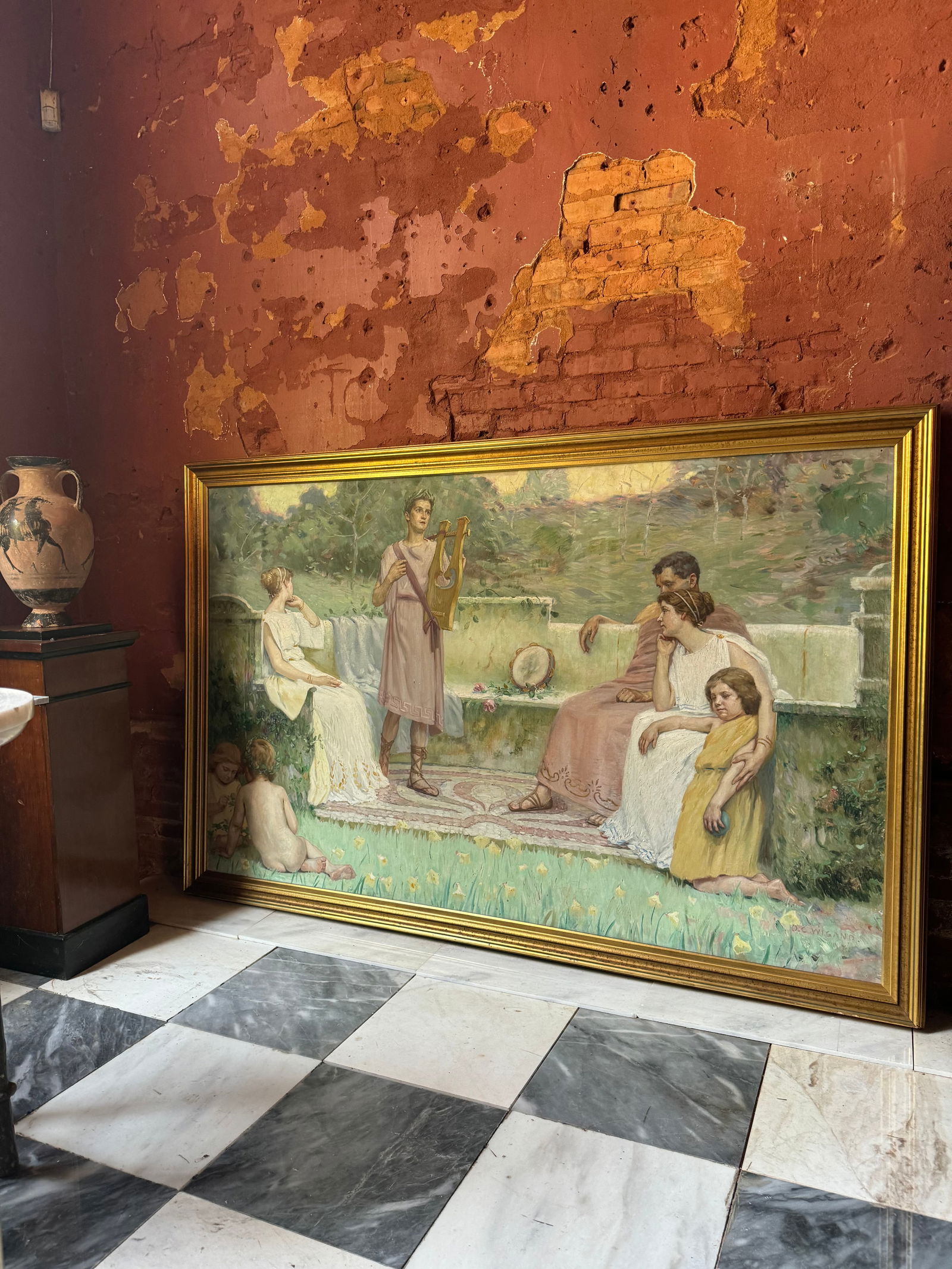 Tiffany Studios memorial Window painting by Otto Charles Wigand (1856-1944) (1 of 4)