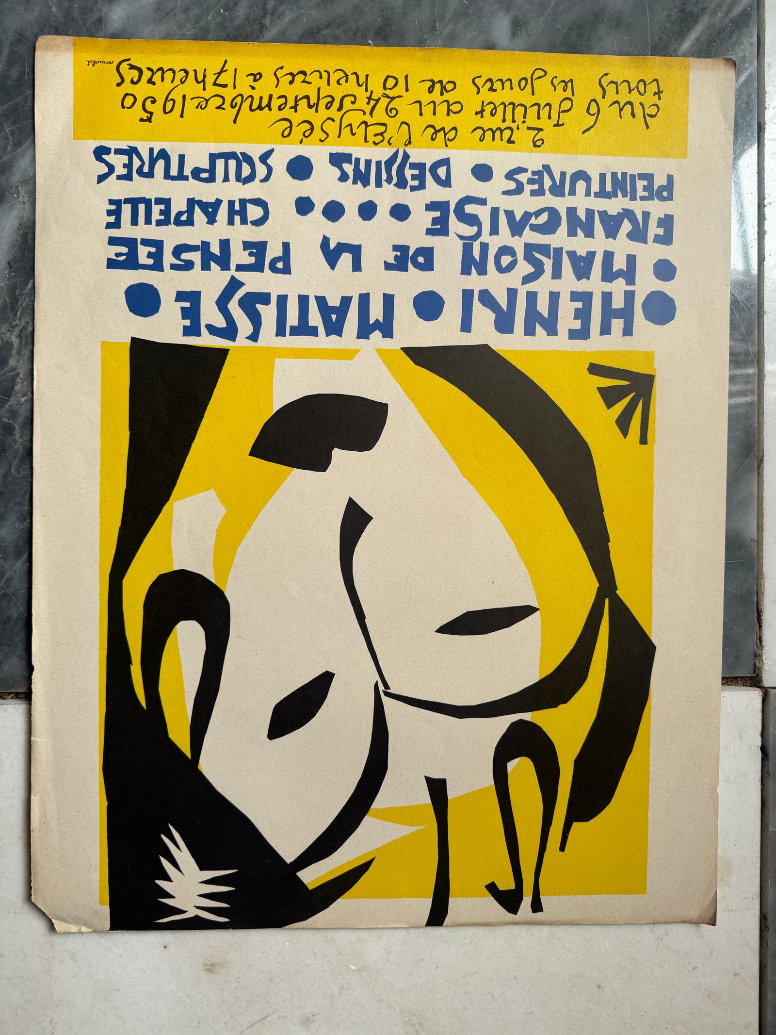 Mid century Modern Henri Matisse exhibition poster lithograph: Amazing mid century modern Henri Matisse exhibition poster lithograph. 1950’s.From a New York City estate.