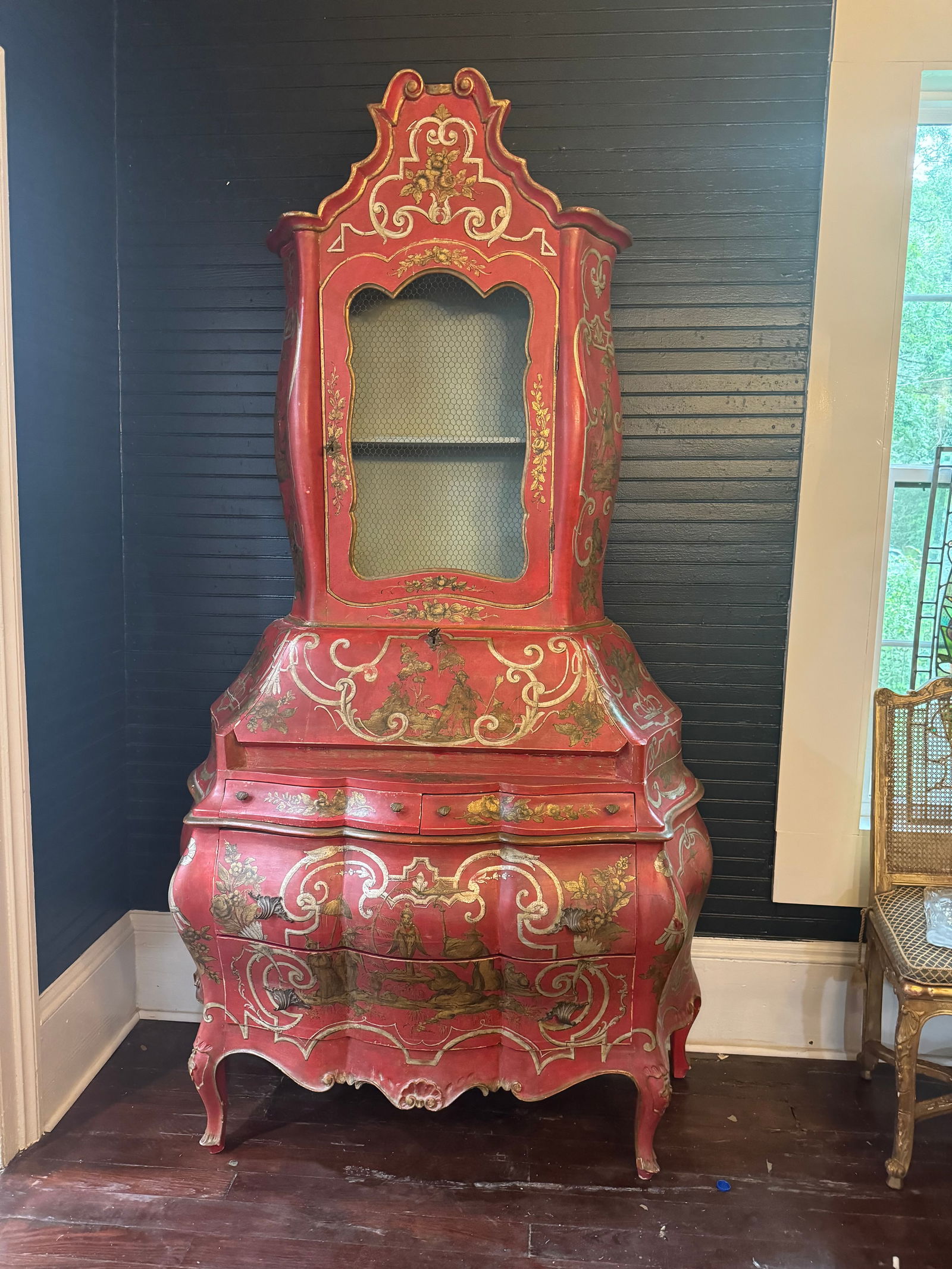 Fine Antique Venetian Secretary Chinoiserie (1 of 8)