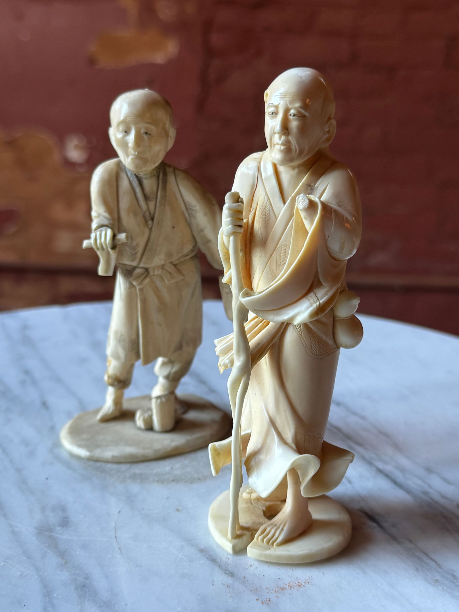 Meiji period Netsuke figures Lot of 2 (1 of 5)
