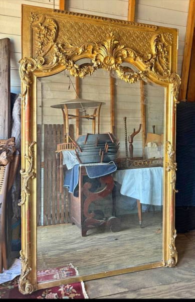 Fine French Gilt Mirror Antique Louis XVI (1 of 3)