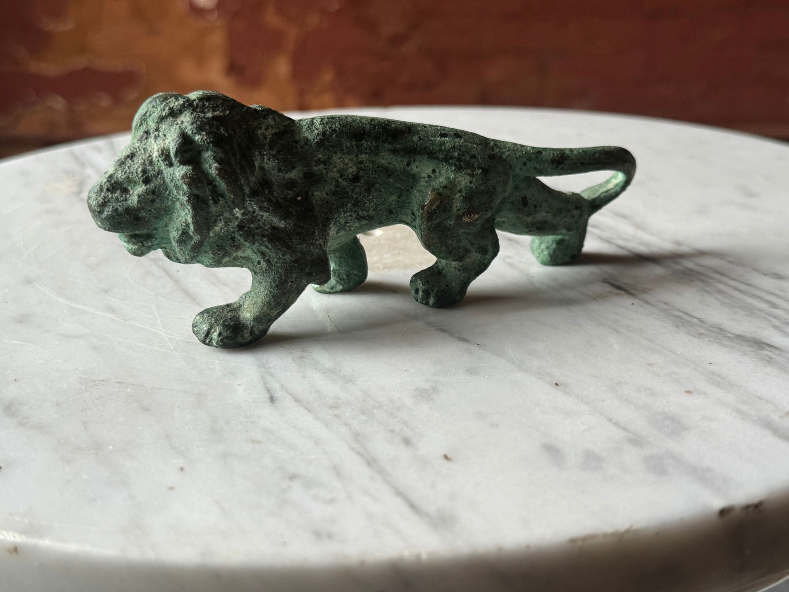 Grand Tour Neoclassical Bronze Lion: Roman style grand tour bronze lion.