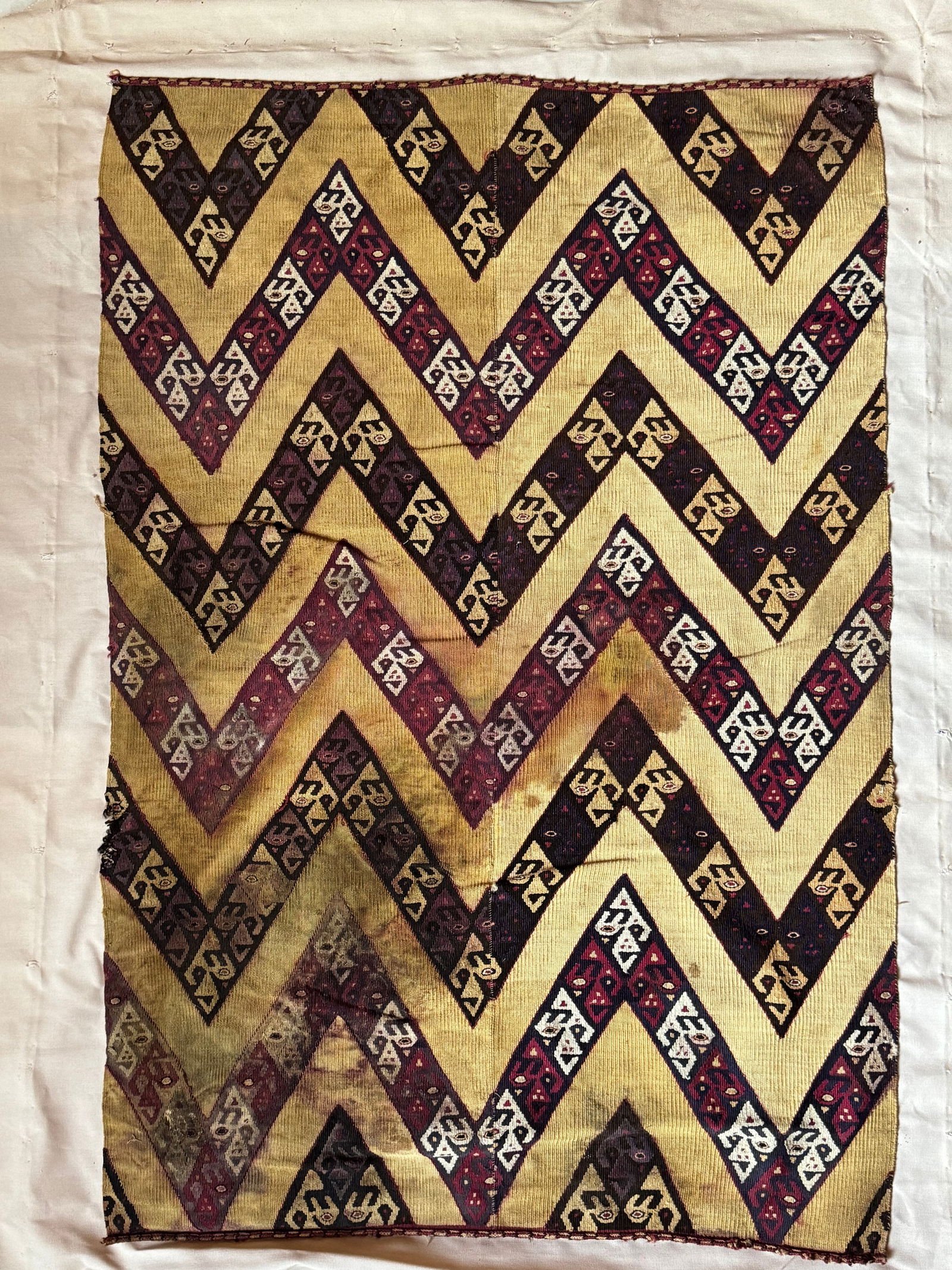 Important pre-Colombian priest robe: Early pre-Colombian priest robe. From a prominent European estate.