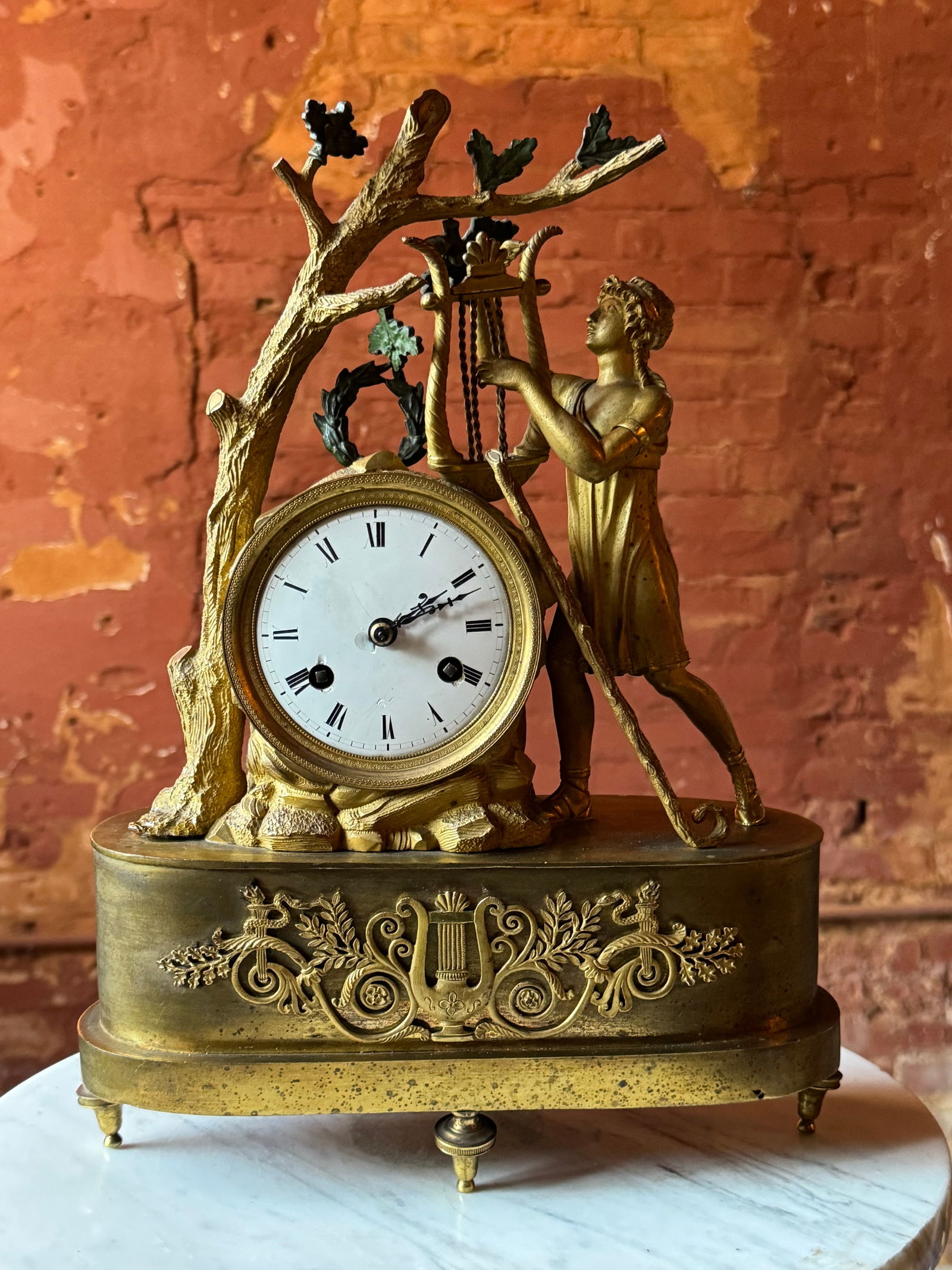 Fine French Empire Gilt Bronze Clock (1 of 5)