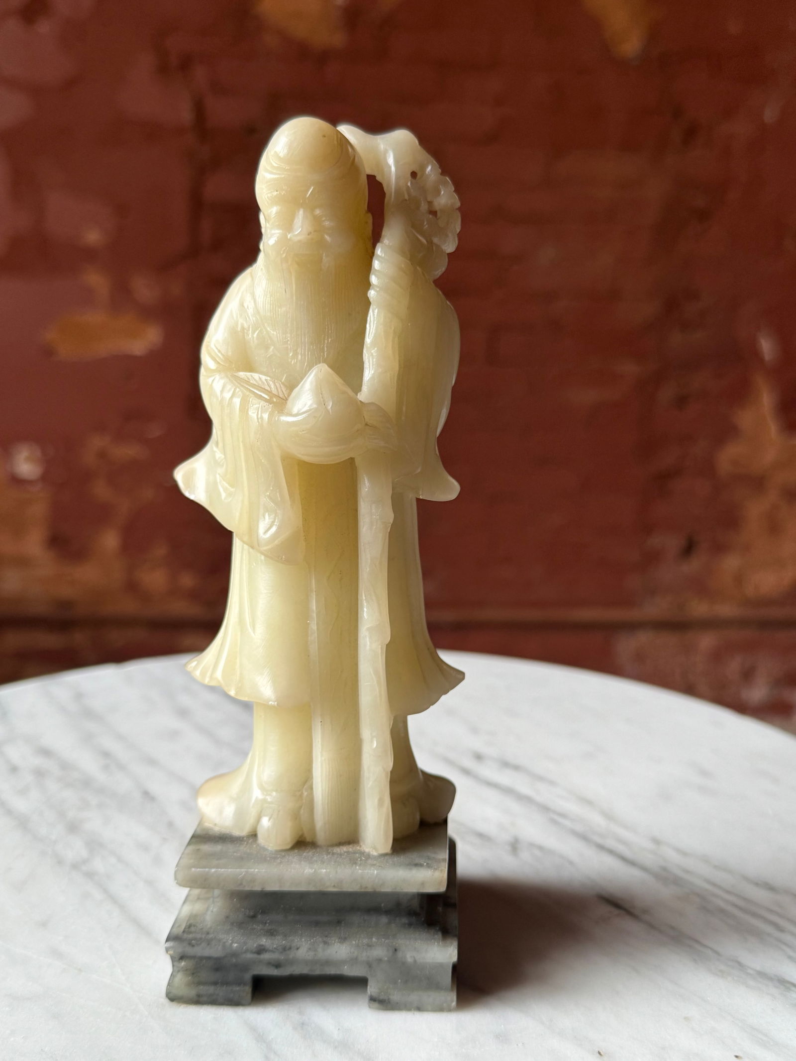 Fine Qing Dynasty White Jade Figure: Fine Chinese Qing Dynasty Jade figure. Well carved of fine white Jade. From a fine Palm Beach Estate.