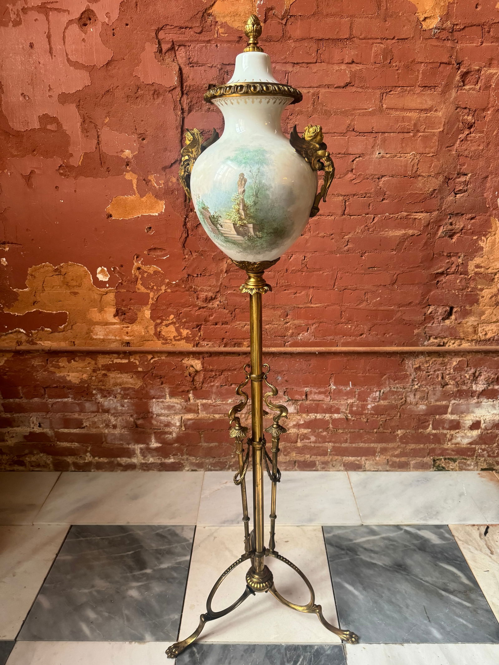 Fine Serves Porcelain Gilt bronze mounted Vase on Stand (1 of 9)