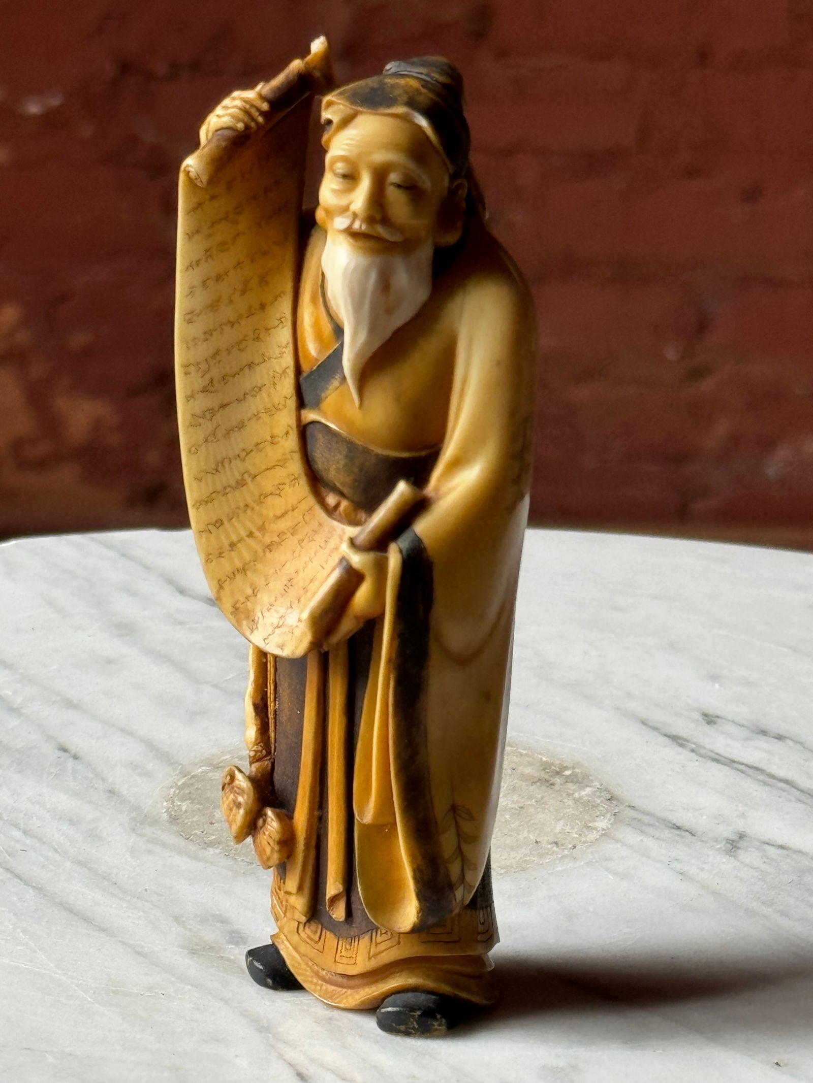 Fine Meiji period Okimono Carved Figure 19th century (1 of 5)