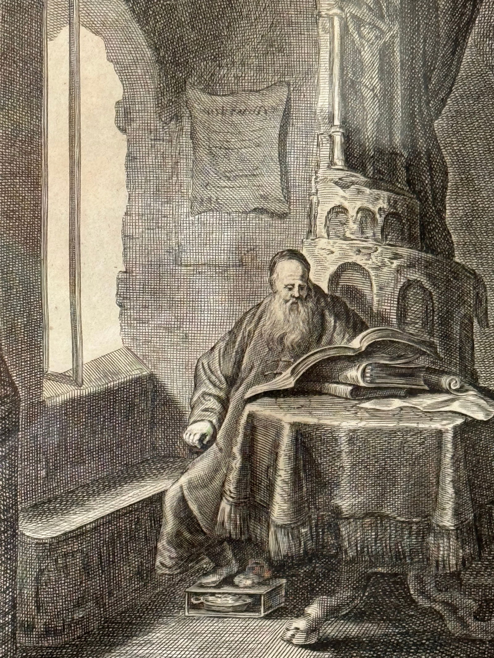 Antique Rembrandt Etching (1 of 3)