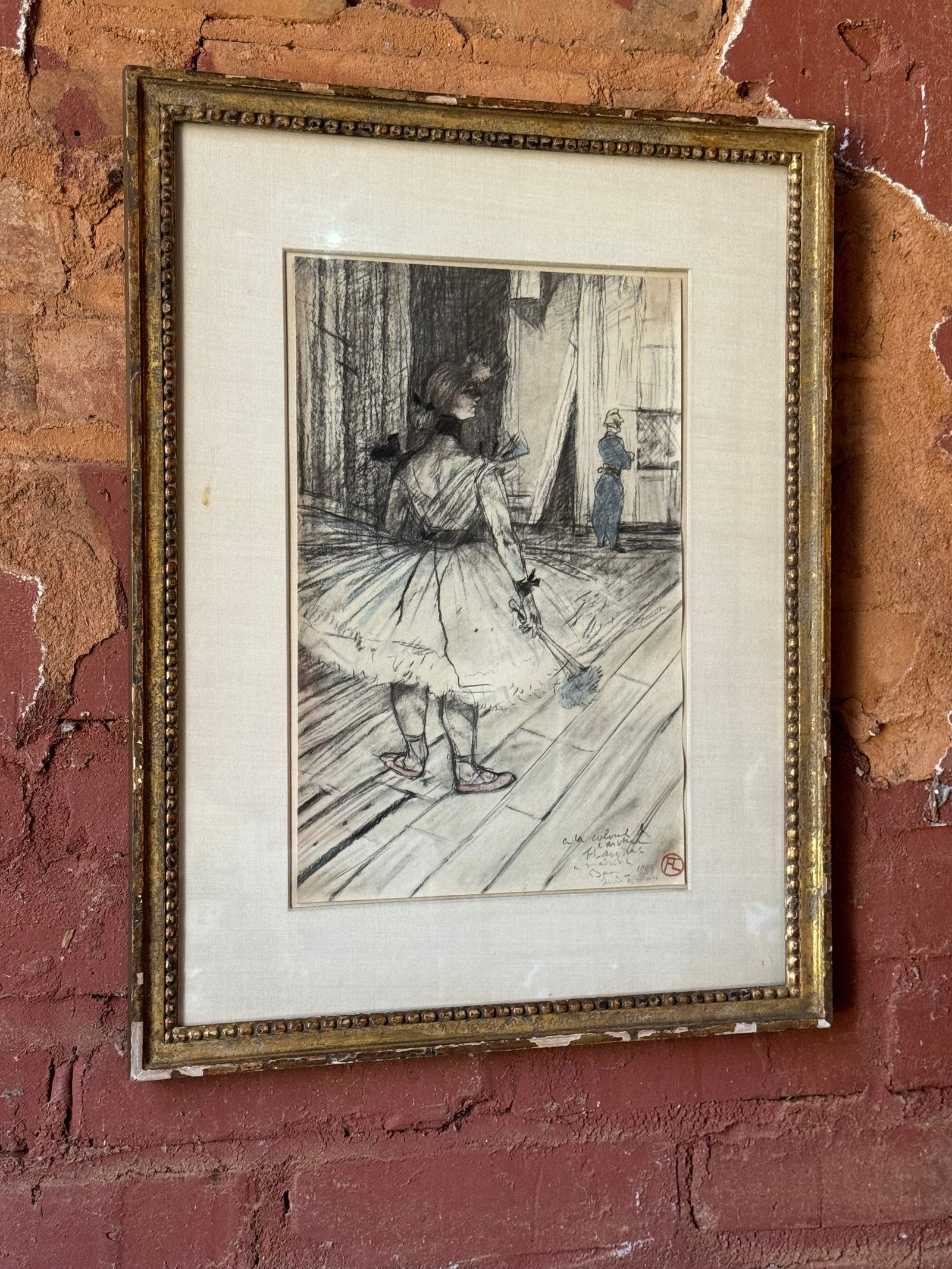 Antique Henri De Toulouse-Lautrec Lithograph Art Nouveau: Antique lithograph by Henri De Toulouse-Lautrec.