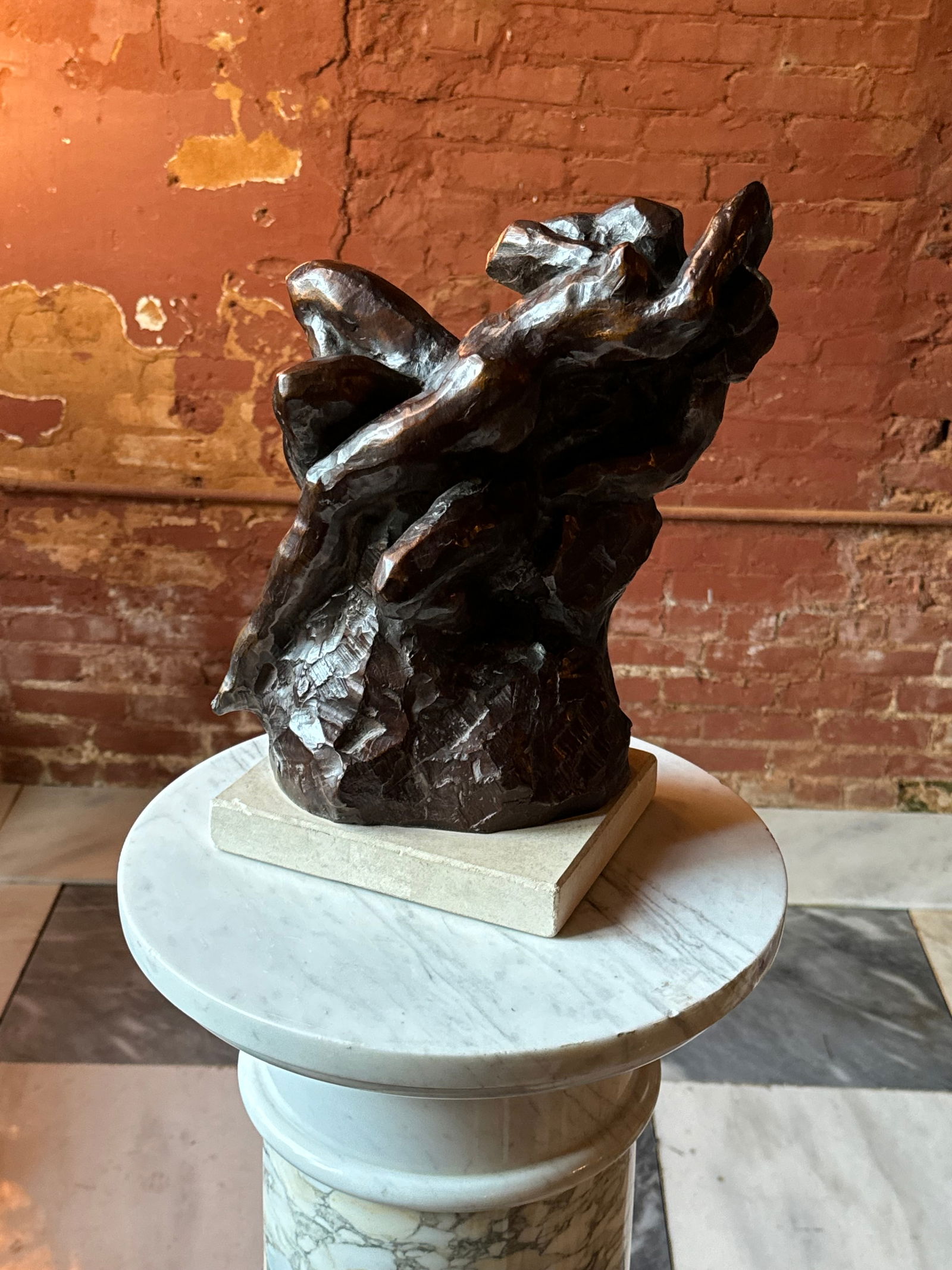 Impressionist Antique Sculpture: Fine antique impressionist school of Rodin bronze. Signed, dated and foundry marked. From a prominent South Florida, Estate