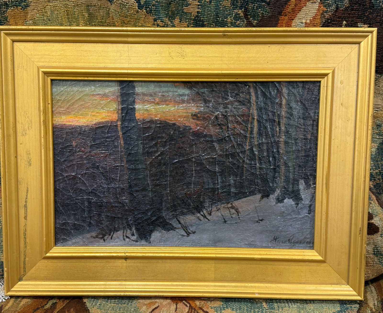 French Barbizon impressionist painting Théodore Rousseau Paris 1812–1867 (1 of 4)