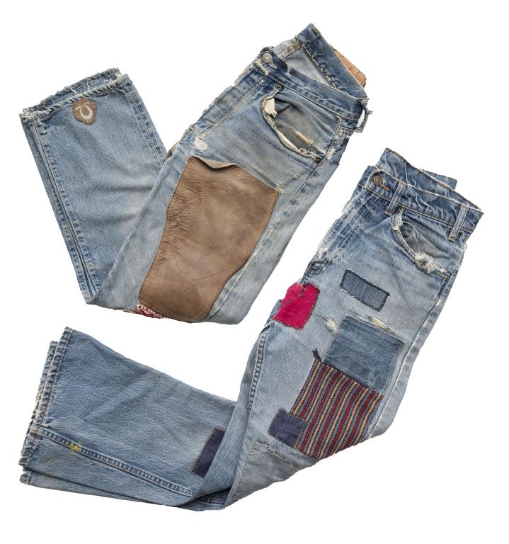 2 Pc  Levis hippie Jeans 60s counter culture denim (1 of 6)