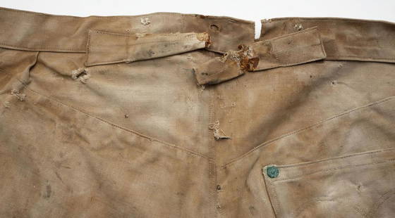 oldest 1800s LEVIS duck cloth Waist Overall denim: these may be the oldest levis duck cloth pants known with the levis arcuate ( also known as duck canvas, duck denim, or just canvas ) they date 1875-1884 as per our research a true museum piece and