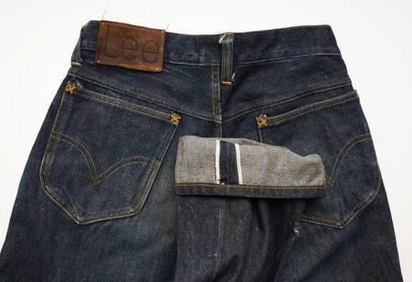LEE Cowboy Jeans vintage denim old antique levis: very rare model old lee with Levis Arcuate pocket design Size 29.5/30 waist 31" inseam condition: excellent