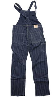 vintage Stifel Overalls 1890-1910 deadstock denim: incredibly rare 100+ year old deadstock overalls with coveted stifel fabric - made by BUCKEYE BRAND, research shows this piece dates to pre 1910 Deadstock, mint condition ( lower part of cardboard